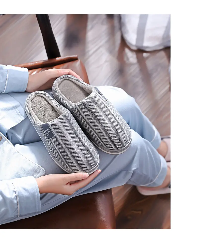 Women Winter Stuffed Cotton Slippers Beige 2024 — feature 15