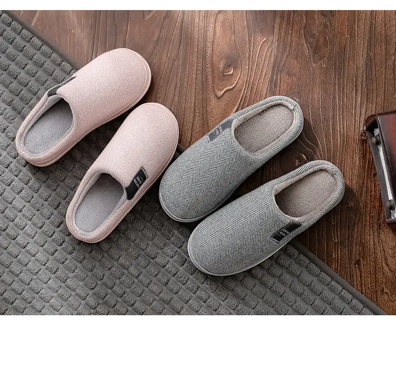Women Winter Stuffed Cotton Slippers Beige 2024 — feature 16
