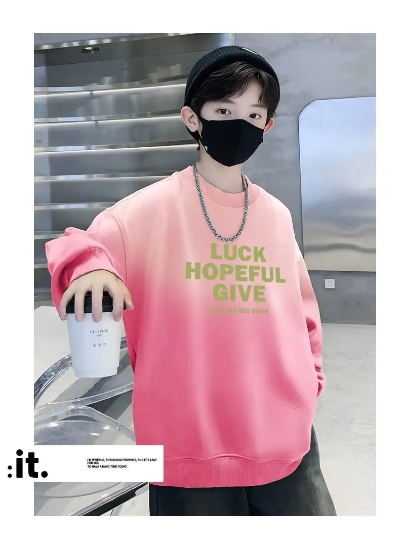 Boys Sweatshirt Pink Luck Hopeful Give Street T-Shirt — feature 13