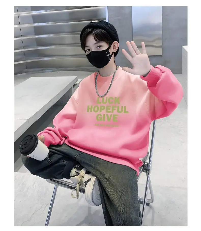 Boys Sweatshirt Pink Luck Hopeful Give Street T-Shirt — feature 15