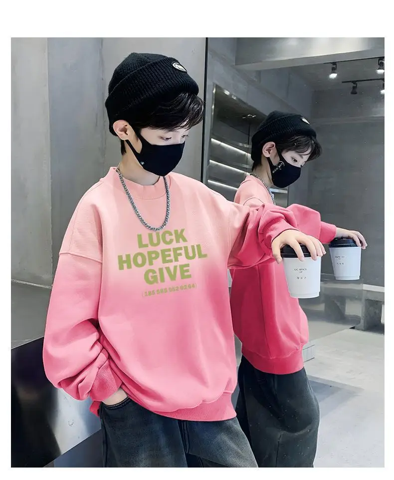 Boys Sweatshirt Pink Luck Hopeful Give Street T-Shirt — feature 17