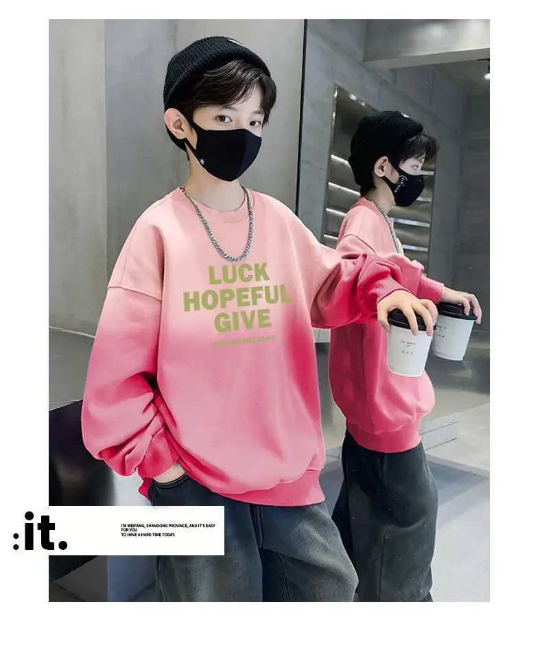Boys Sweatshirt Pink Luck Hopeful Give Street T-Shirt — feature 20