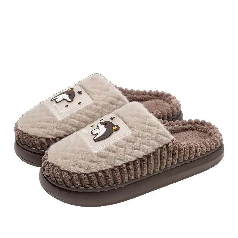 Dolphin Fleece Lined Slippers for Men Women Warm Non-Slip - Image 7