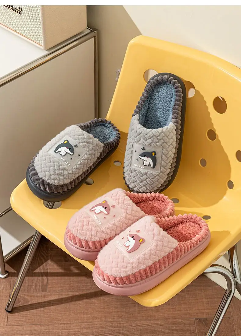 Dolphin Fleece Lined Slippers for Men Women Warm Non-Slip — feature 11
