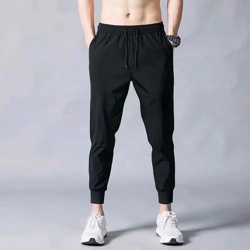 Autumn and Winter New Trendy Heavy Men's Sweatpants Wide-Leg Sports Pants Loose Versatile Straight Fleece Casual