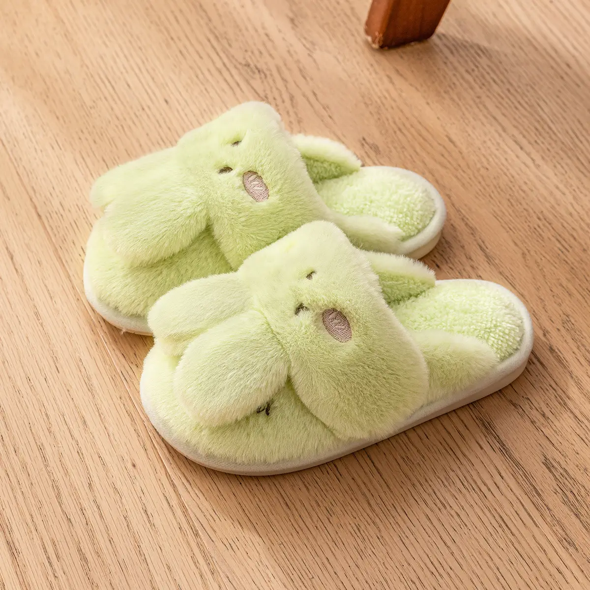 Children's Cartoon Furry Slippers Medium Large - Image 3