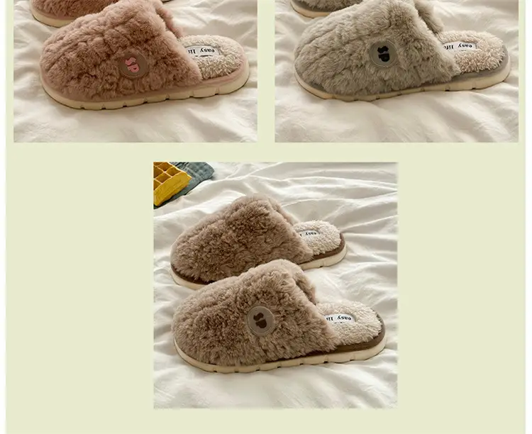 2025 Plush Cotton Slippers Warm Non-Slip Women — feature 5
