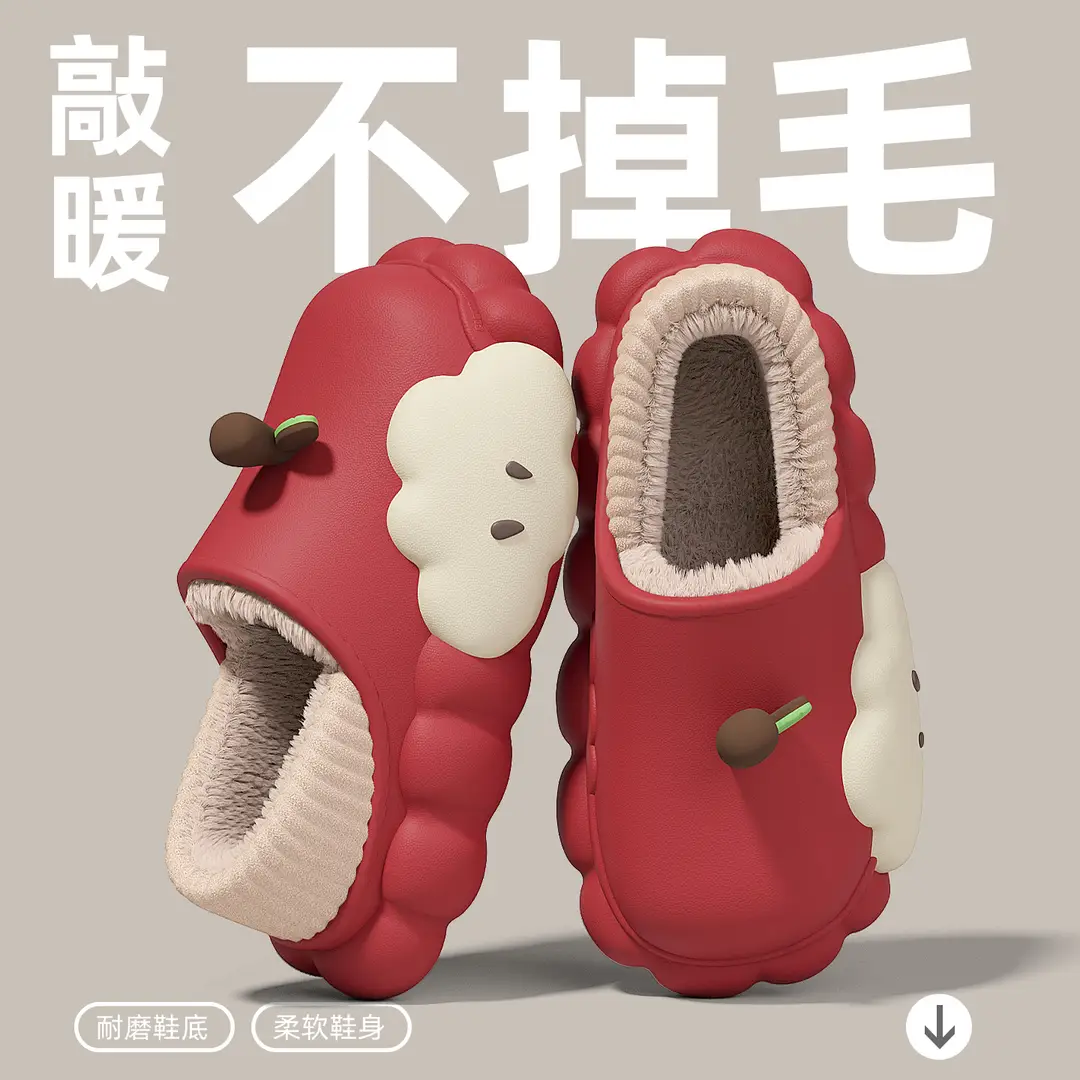 Cartoon Waterproof Cotton Slippers for Women 2025 New Autumn and Winter Non-Slip Warm Fleece-Lined Cute Cotton Slippers for Women to Wear Outside - Image 10