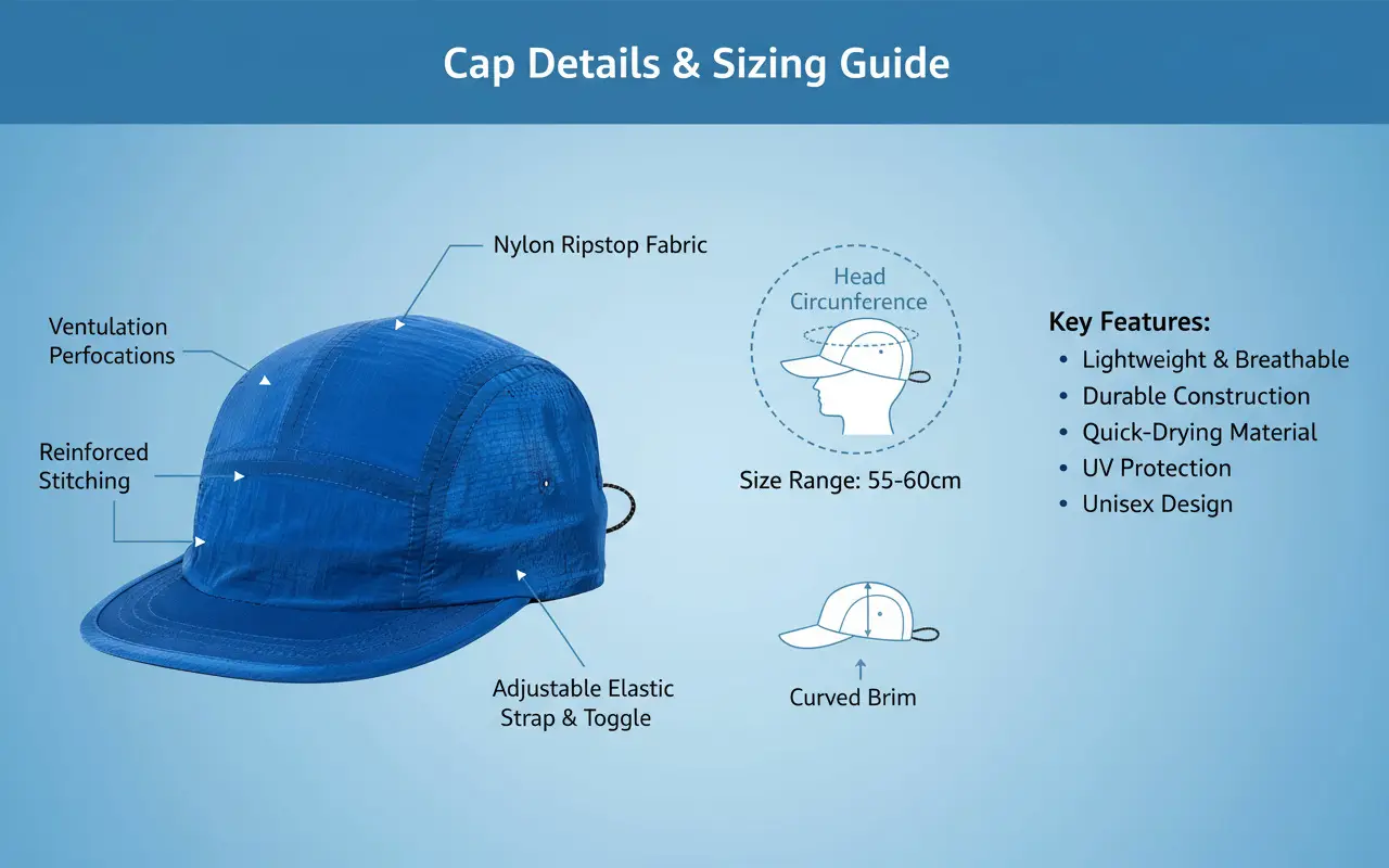 Men Blue Grid Baseball Cap Summer Wear — feature 10