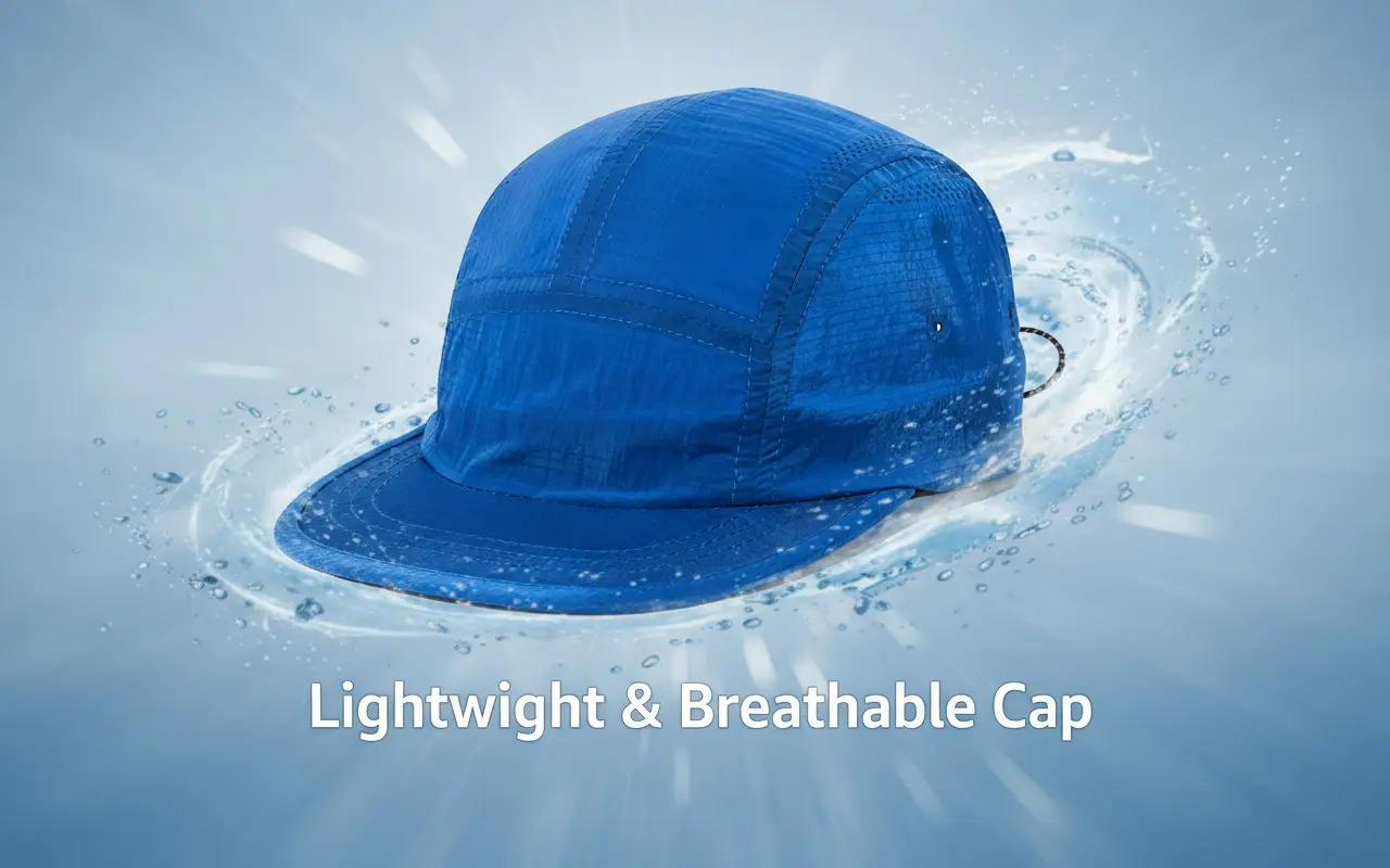 Men Blue Grid Baseball Cap Summer Wear — feature 8