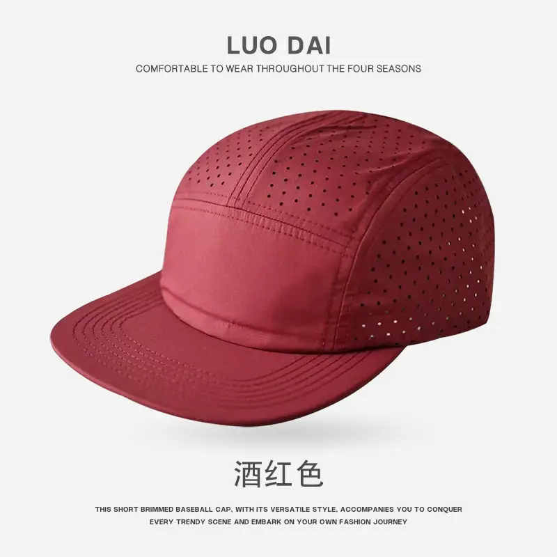 Men Blue Grid Baseball Cap Summer Wear