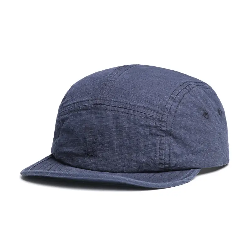 Men Blue Grid Baseball Cap Summer Wear