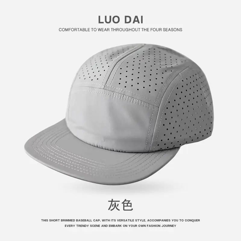 Men Blue Grid Baseball Cap Summer Wear