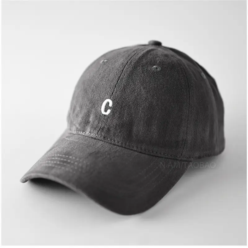 Beige Letter Embroidered Baseball Cap for Men Women - Image 9