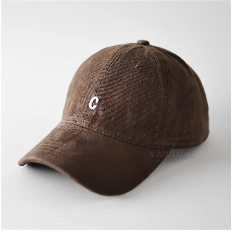 Beige Letter Embroidered Baseball Cap for Men Women - Image 5