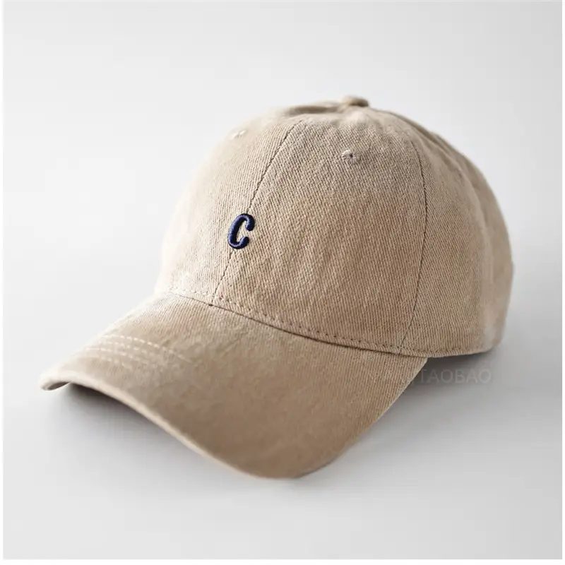 Beige Letter Embroidered Baseball Cap for Men Women - Image 7