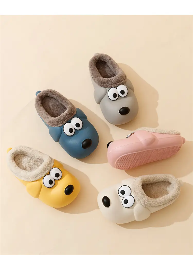 Bufen Dog Cotton Slippers Winter 2025 New Thick-Soled Non-Slip Wear-Resistant Warm Indoor Home Cotton Slippers Wholesale — feature 11