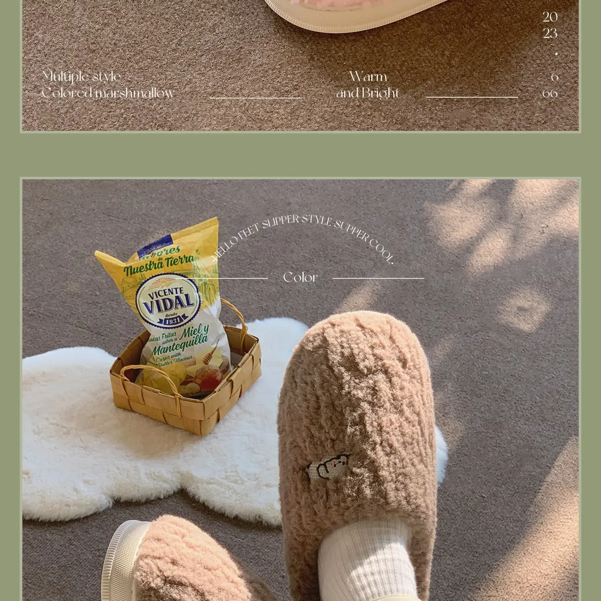 Women Winter Furry Slippers Pink Cotton New Home — feature 18