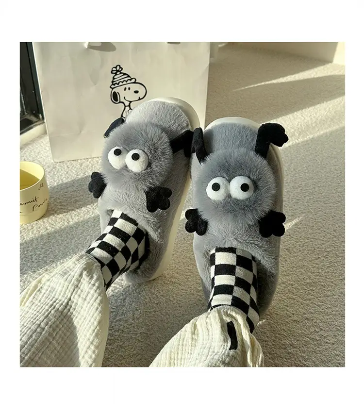 Coal Ball Cotton Slippers 2025 Cotton Slippers for Men and Couples, Fleece-Lined, Warm, Non-Slip, Solid Color, Suitable for Home and Outdoor Wear, High-End Cotton Slippers for Women — feature 10