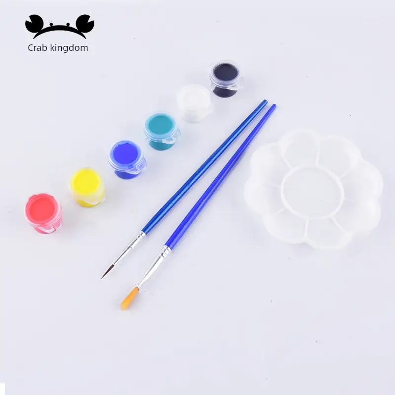 Art Painting Graffiti DIY Plaster Doll Color Kidsren's Watercolor Acrylic Paint Strip Set 12 Colors 6 Consecutive Color Painting