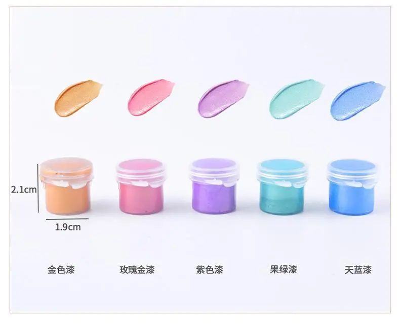 Art Painting Graffiti DIY Plaster Doll Color Kidsren's Watercolor Acrylic Paint Strip Set 12 Colors 6 Consecutive Color Painting — feature 4