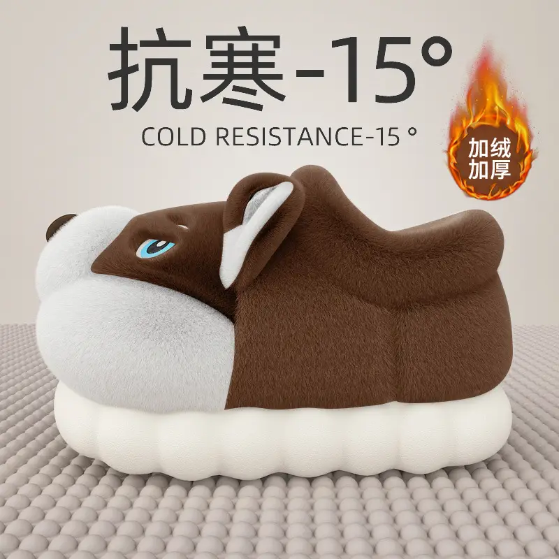 Winter Soft Cotton Slippers with Snowflake Design - Image 5
