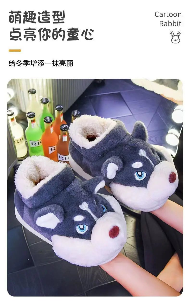 Winter Soft Cotton Slippers with Snowflake Design — feature 2