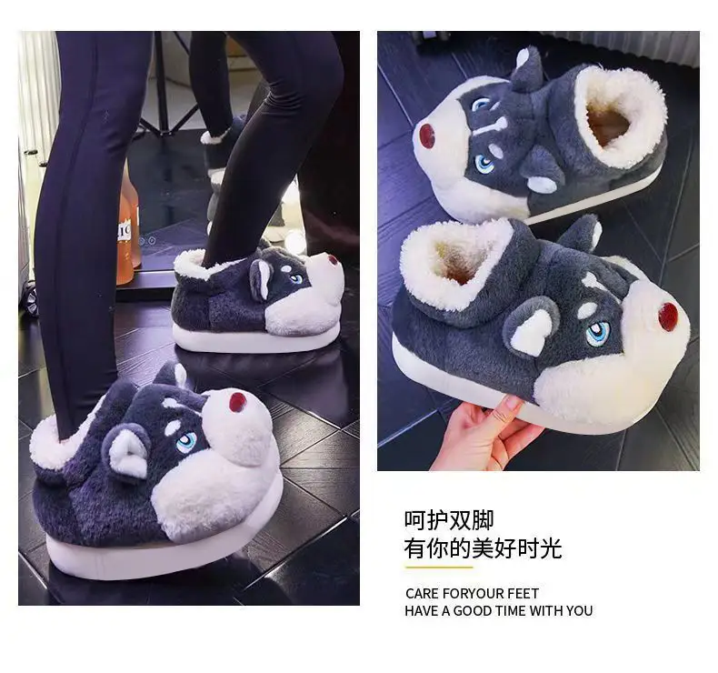 Winter Soft Cotton Slippers with Snowflake Design — feature 6