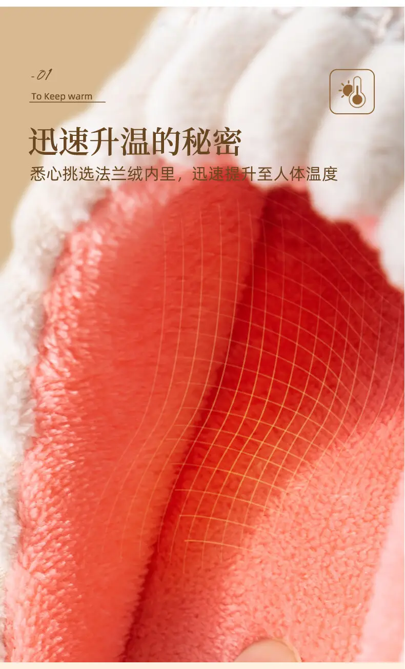 Cotton Slippers for Men, Autumn and Winter New Style, Indoor Home Use, Thick-Soled, Non-Slip, Warm, Plush, Household, Women's Winter — feature 5