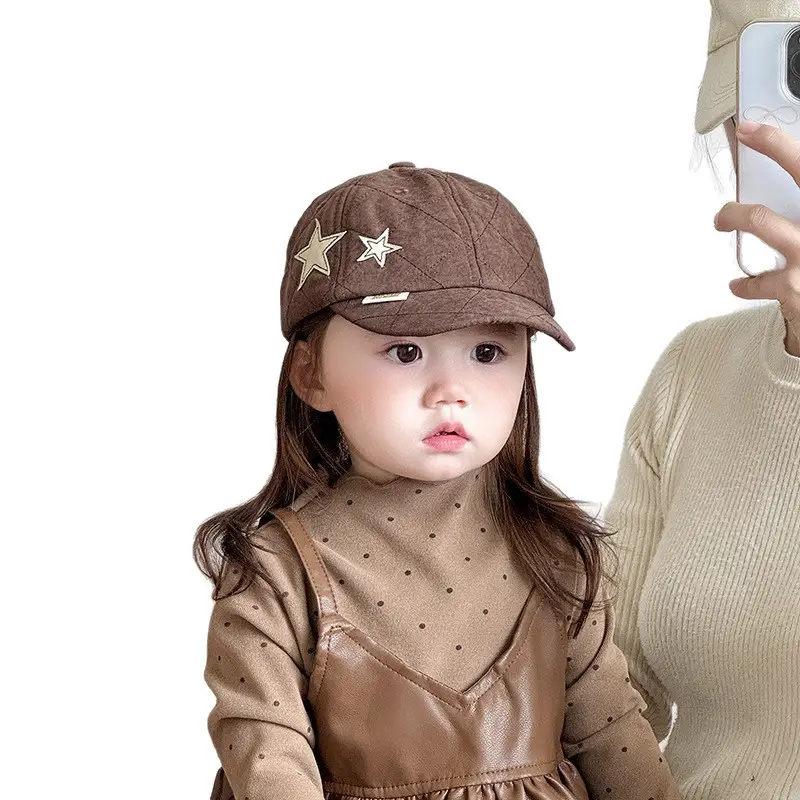 White Star Embroidered Baseball Cap for Boys Girls - Image 9
