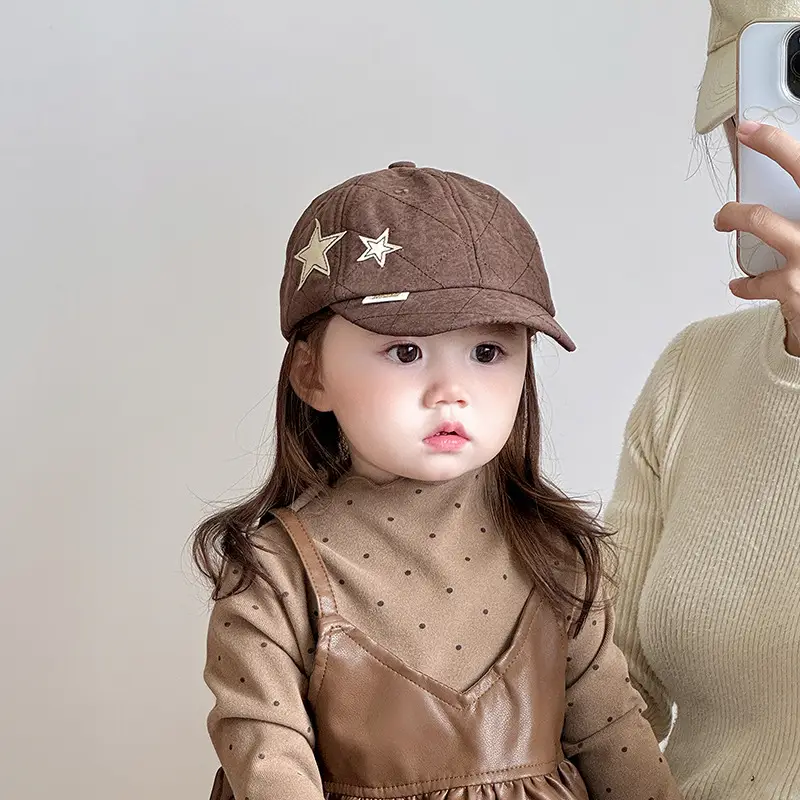 White Star Embroidered Baseball Cap for Boys Girls — feature 3