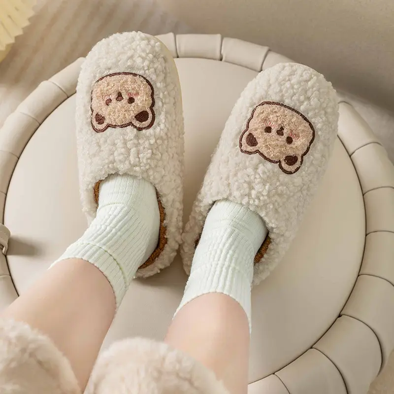 Women's Winter Furry Slippers Warm Non-Slip - Image 5