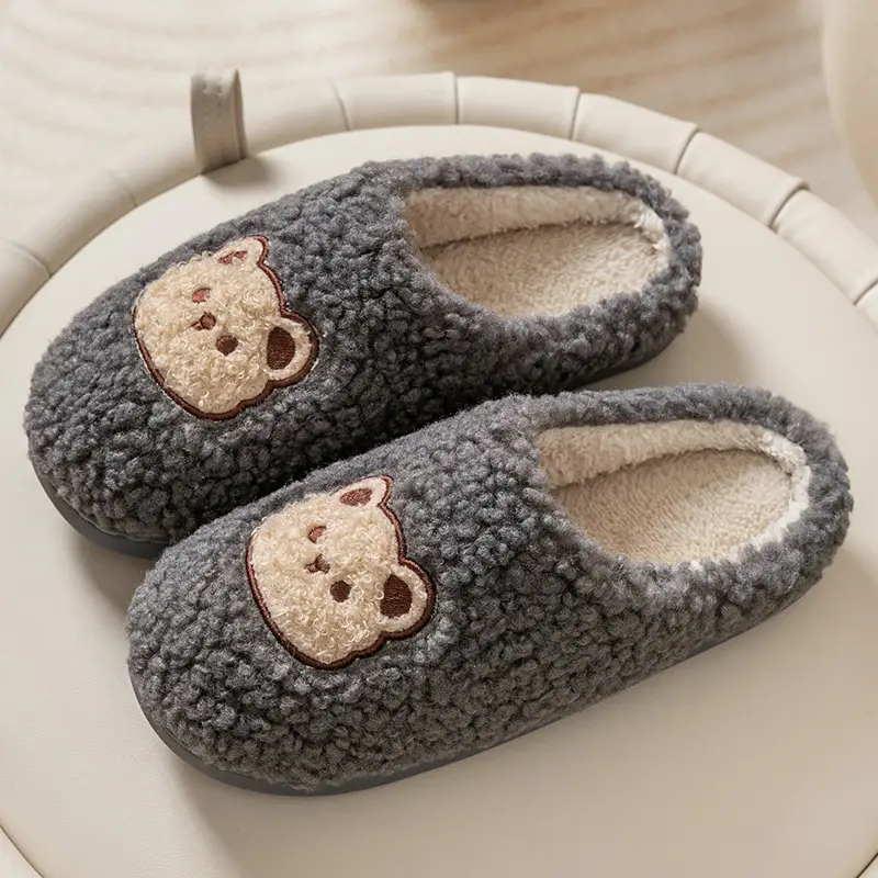 Women's Winter Furry Slippers Warm Non-Slip - Image 2
