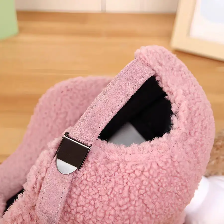 Pink Peaked Cashmere Hat for Kids Winter Warm — feature 13