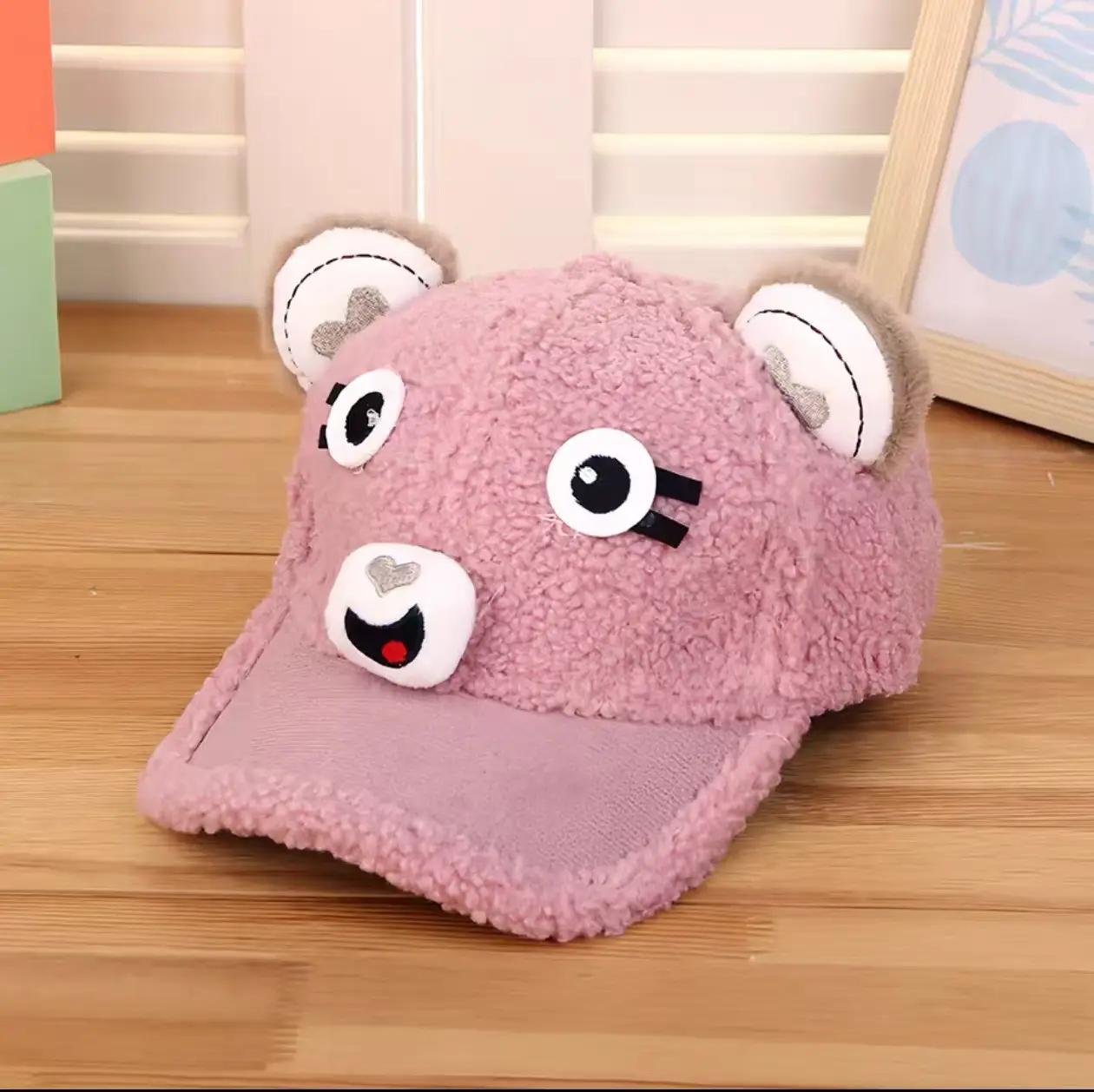 Pink Peaked Cashmere Hat for Kids Winter Warm - Image 16