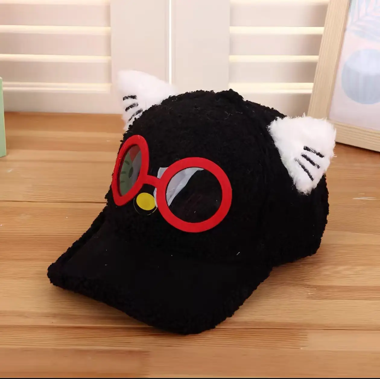 Pink Peaked Cashmere Hat for Kids Winter Warm - Image 2
