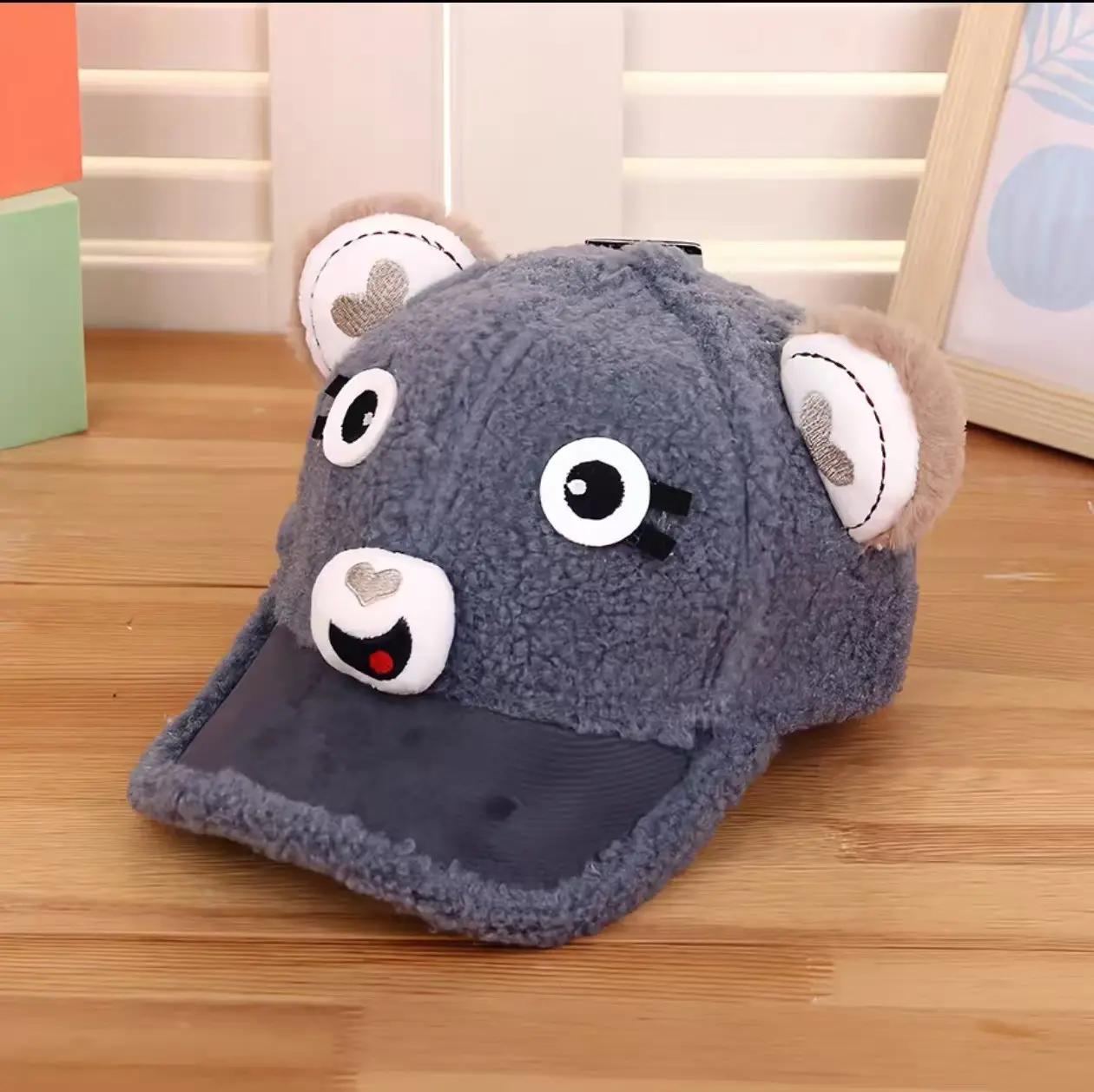 Pink Peaked Cashmere Hat for Kids Winter Warm - Image 20