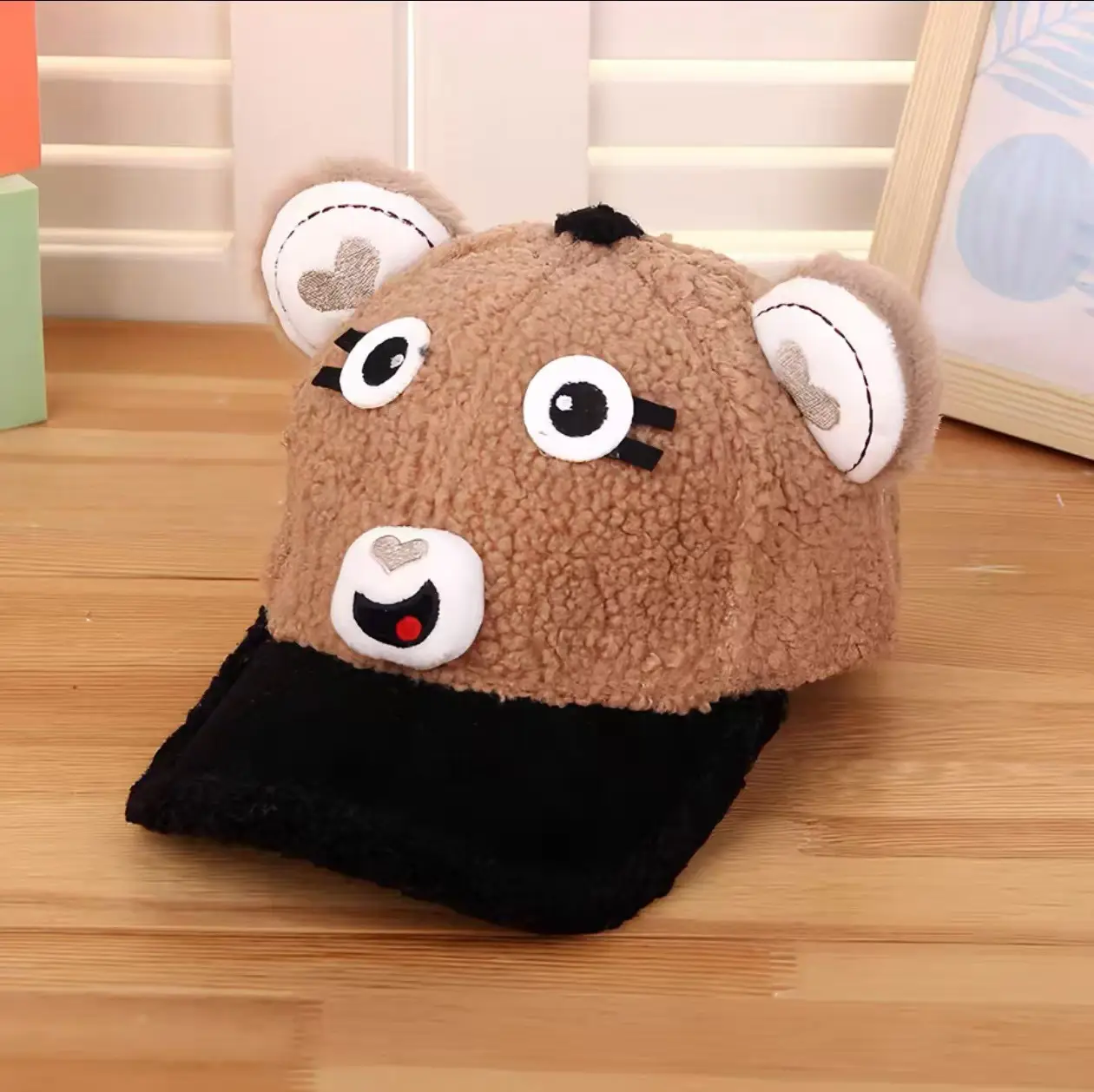 Pink Peaked Cashmere Hat for Kids Winter Warm - Image 21