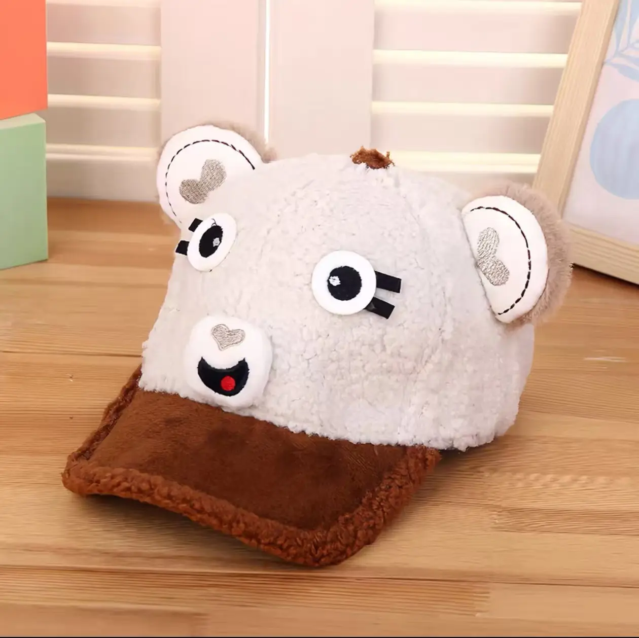 Pink Peaked Cashmere Hat for Kids Winter Warm - Image 23