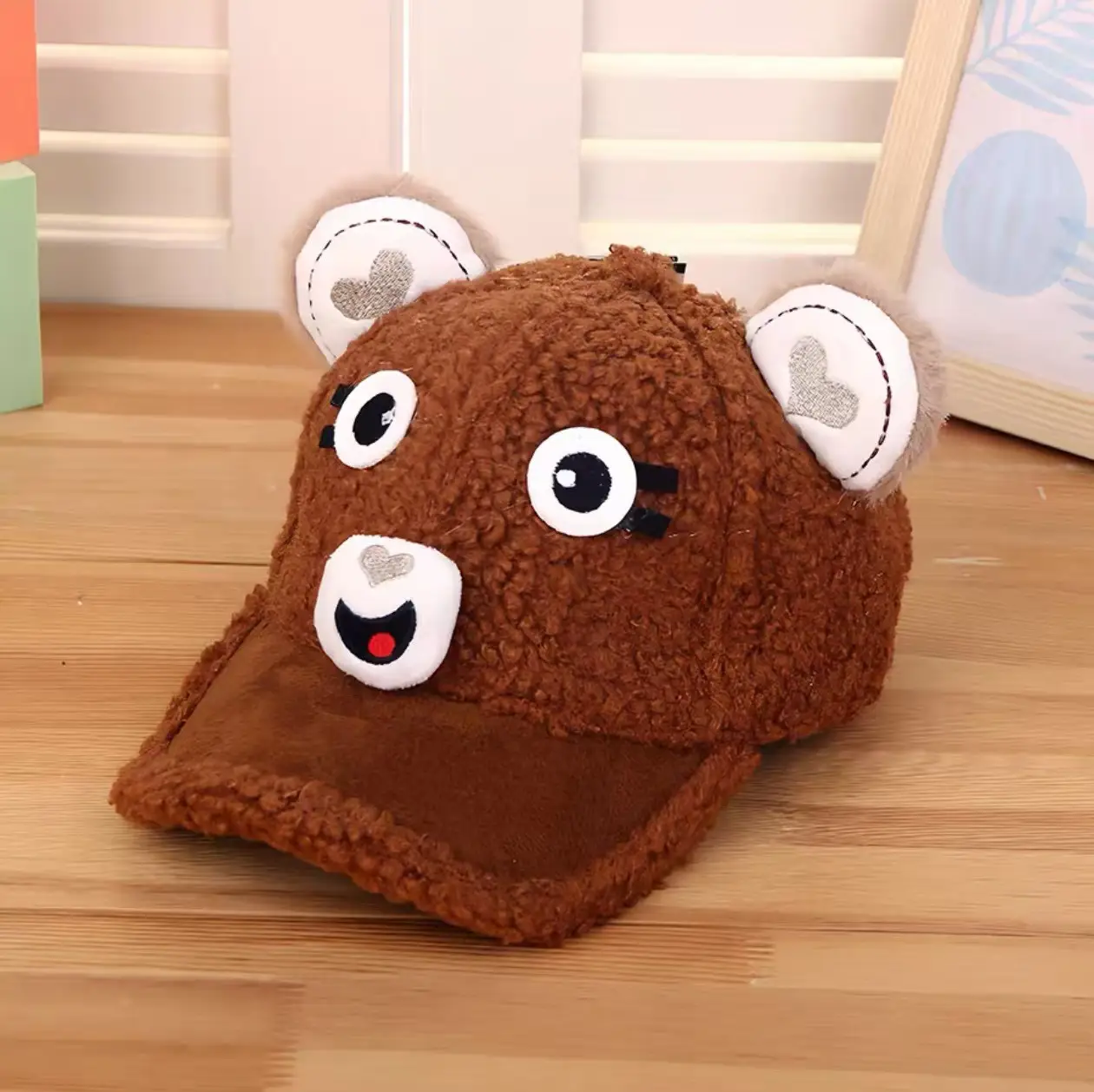 Pink Peaked Cashmere Hat for Kids Winter Warm - Image 24