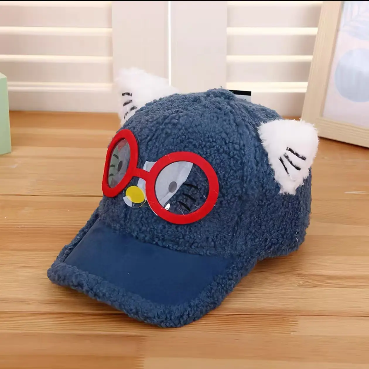 Pink Peaked Cashmere Hat for Kids Winter Warm - Image 3