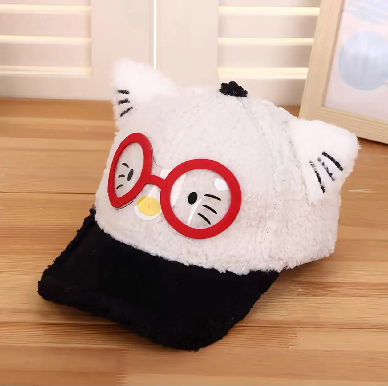 Pink Peaked Cashmere Hat for Kids Winter Warm - Image 5