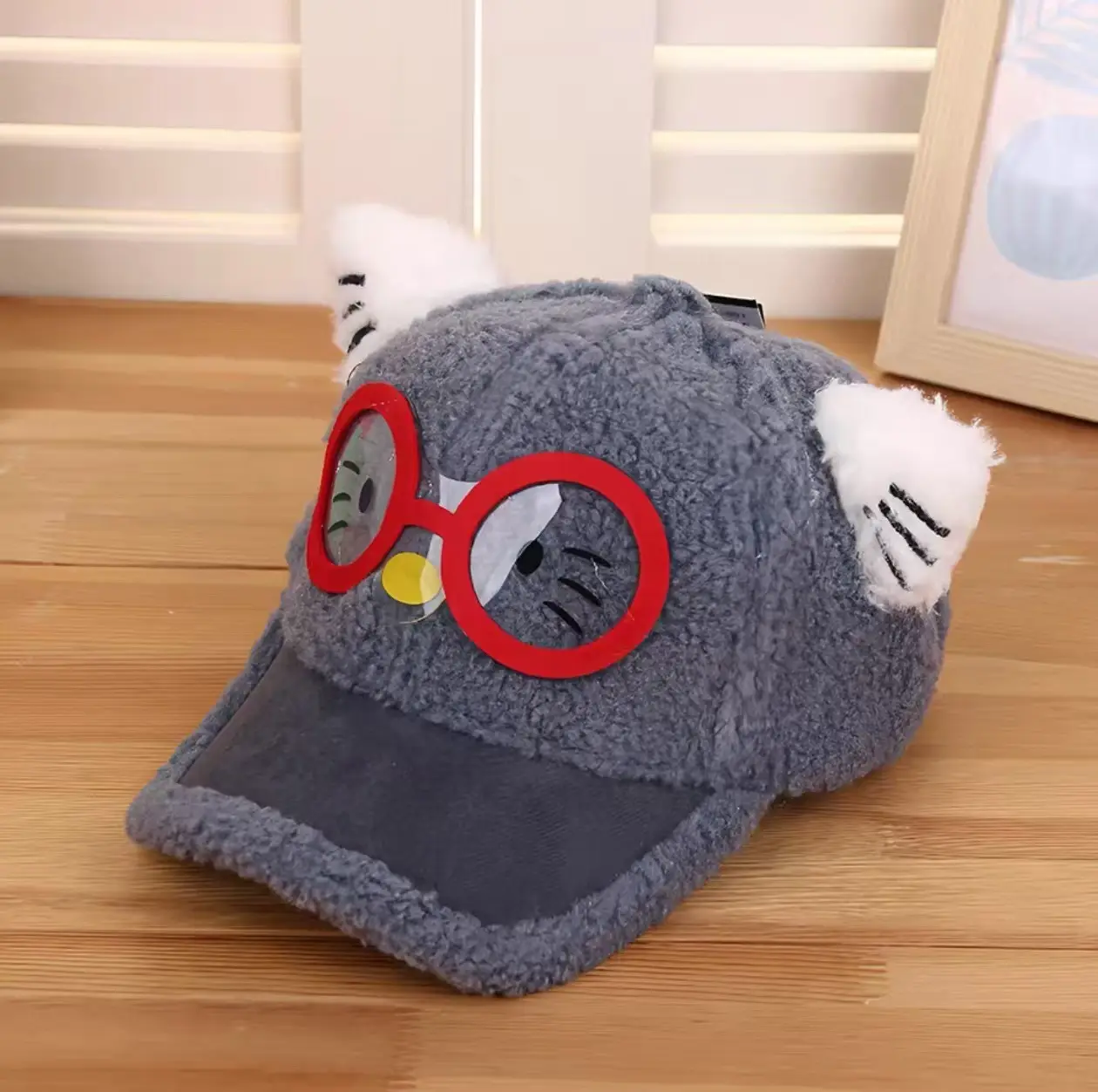 Pink Peaked Cashmere Hat for Kids Winter Warm - Image 6