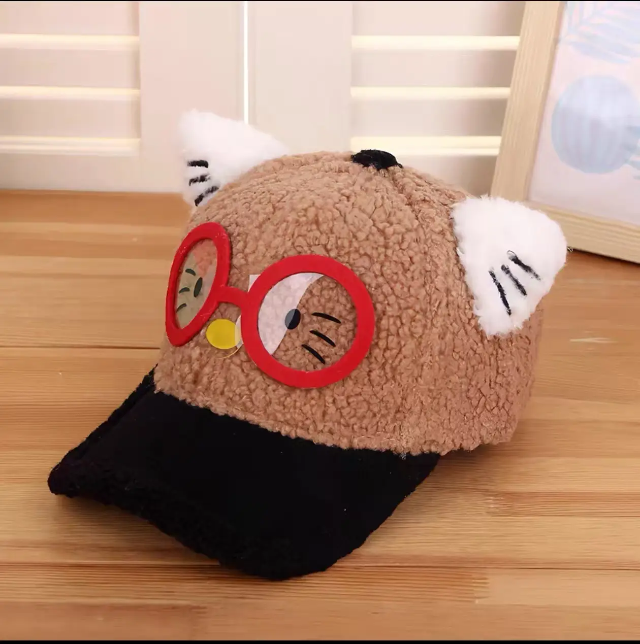 Pink Peaked Cashmere Hat for Kids Winter Warm - Image 7
