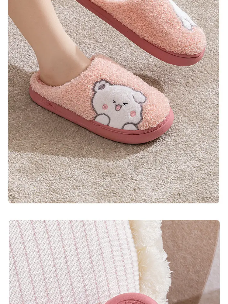 Qida Shun New Cartoon Men's and Women's Cotton Slippers Autumn and Winter Indoor and Outdoor Couple Cotton Shoes Warm and Cute Cotton Slippers Wholesale — feature 16