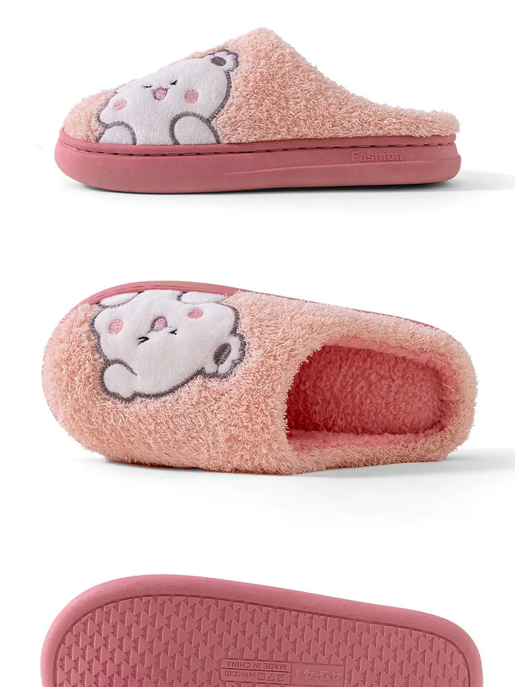 Qida Shun New Cartoon Men's and Women's Cotton Slippers Autumn and Winter Indoor and Outdoor Couple Cotton Shoes Warm and Cute Cotton Slippers Wholesale — feature 18