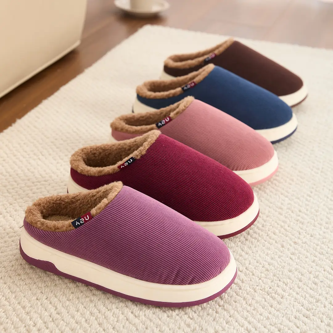 Nanbowan Middle-Aged and Elderly Cotton Slippers for Women in Autumn and Winter Indoor Home Thick-Soled Non-Slip Elderly Fleece-Lined Warm Men - Image 7