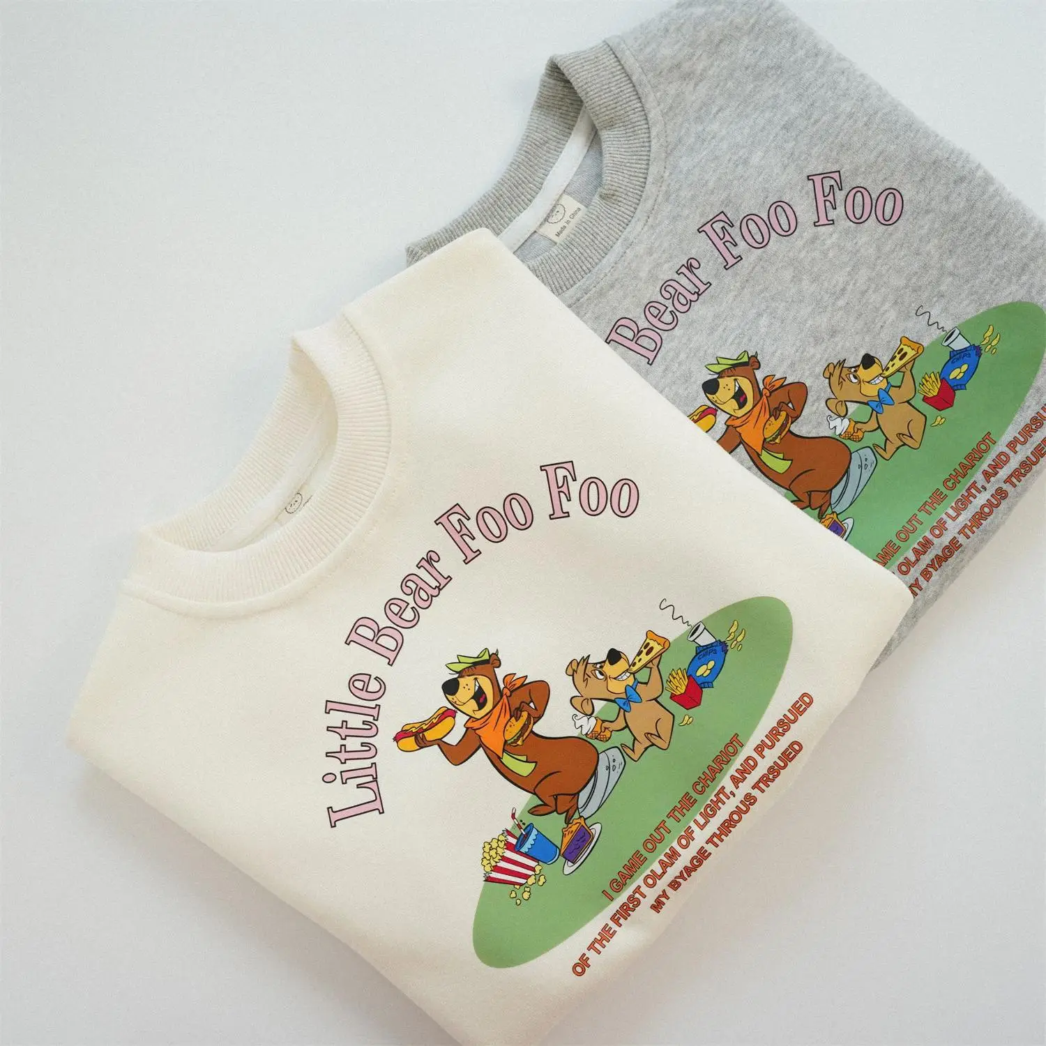 Little Bear Roo Cotton Sweatshirt for Boys Gray — feature 2