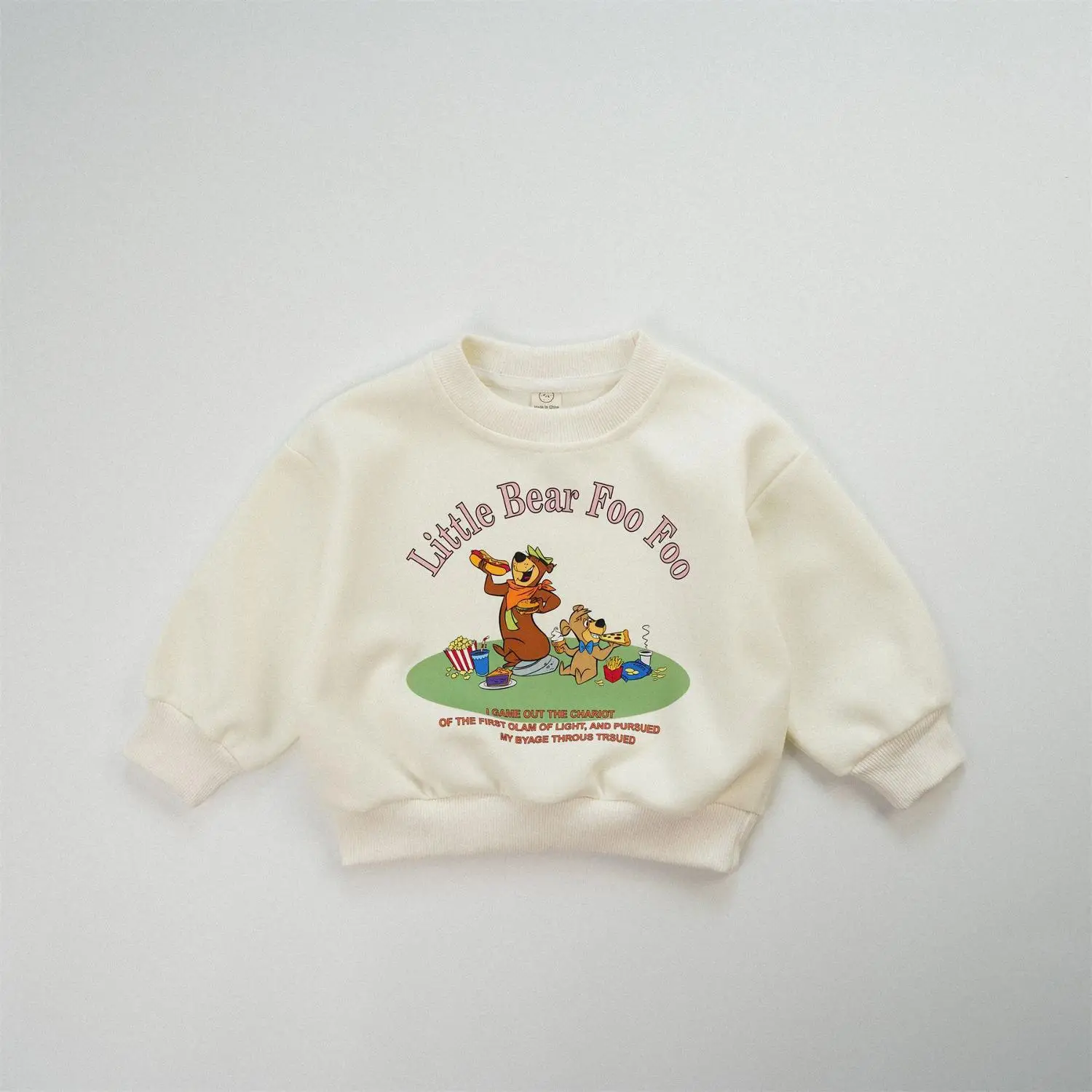 Little Bear Roo Cotton Sweatshirt for Boys Gray — feature 3