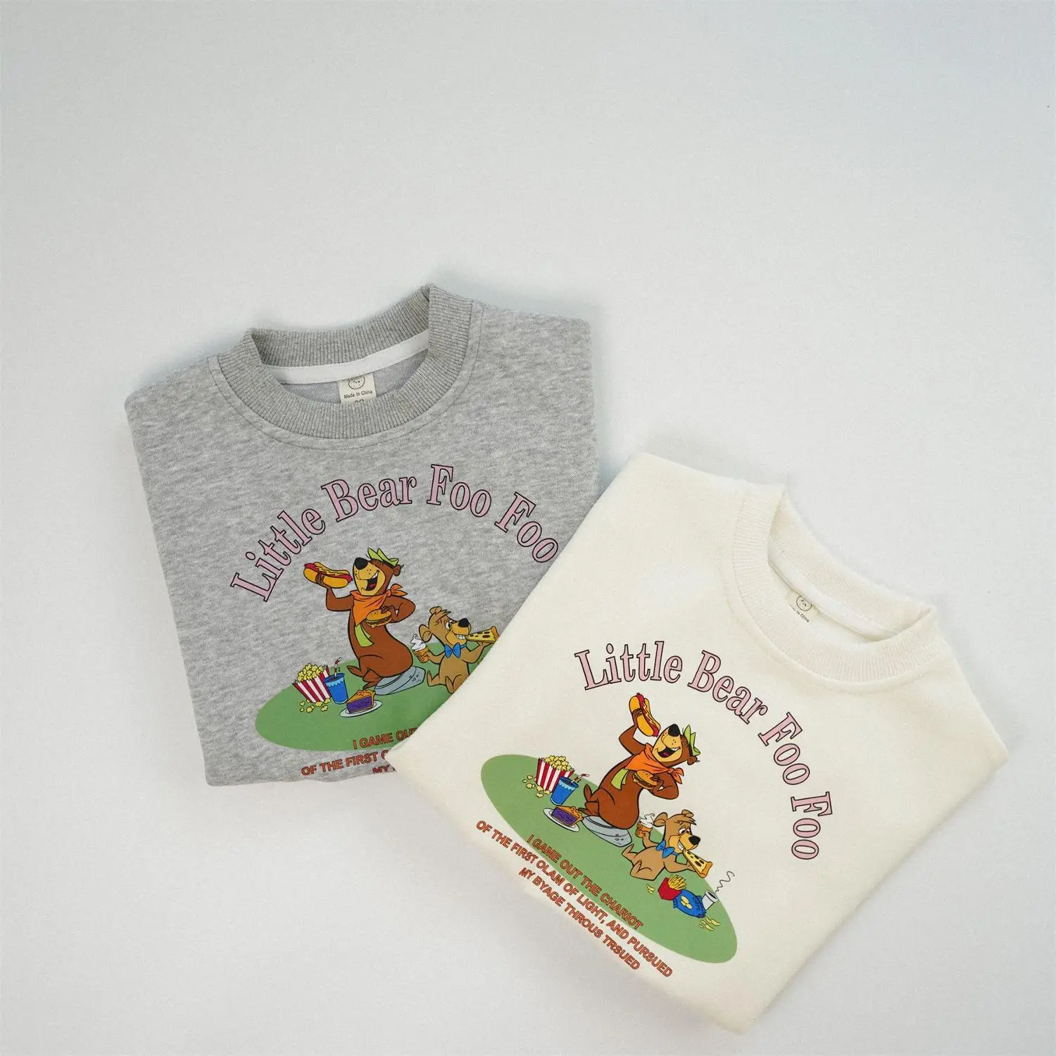Little Bear Roo Cotton Sweatshirt for Boys Gray — feature 4